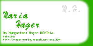 maria hager business card